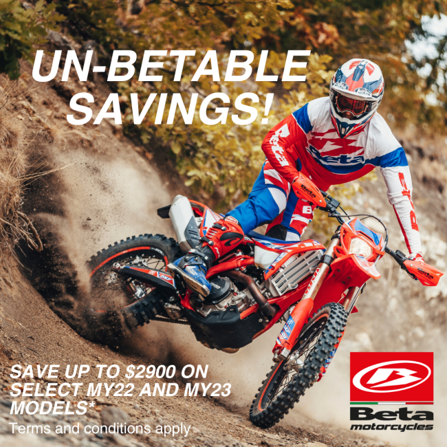 UN-BETABLE SAVINGS ON MY22 AND MY23 BETA MODELS